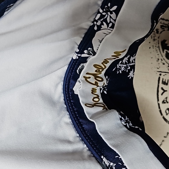 Sam Edelman Navy/White Floral Print Sports Bra Size Medium - Picture 5 of 7